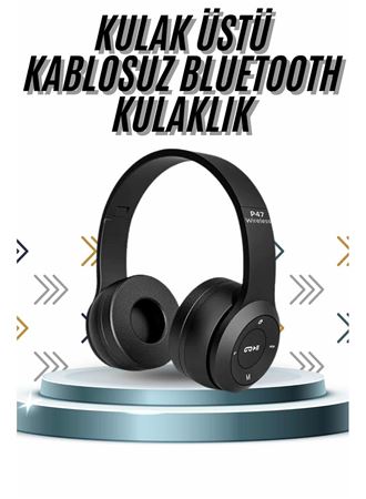 Kulak Üstü Bluetooth Kulaklık Yüksek Ses Kaliteli Ayarlanabilir