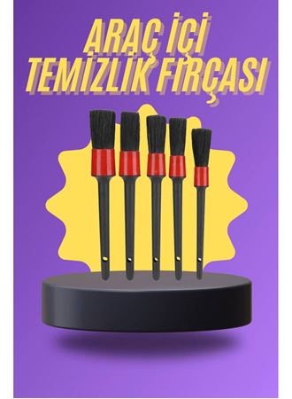 5 Parça Araç İçi Temizlik Fırçası Araç İçi-Dışı Temizleme Fırça Seti