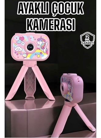 Ayaklı Mini Fotoğraf Makinesi Çocuk Için Eğitici Video Kamera
