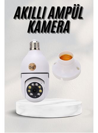 Akıllı Kamera Wifi Kamera Duylu Ampul Görünümlü 360 Derece Dönebilen Ev Kamerası