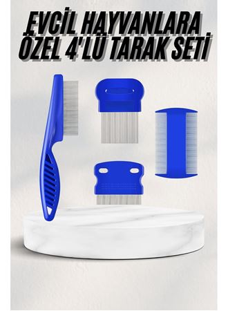 Tüy Fırçası Bit Tarağı Seti Evcil Hayvan Tüy Toplayıcı Bit Pire Önleyici Tarak