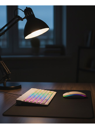 Kablosuz Aydınlatmalı Klavye Mouse Seti Türkçe Q Tuş Dizilimi