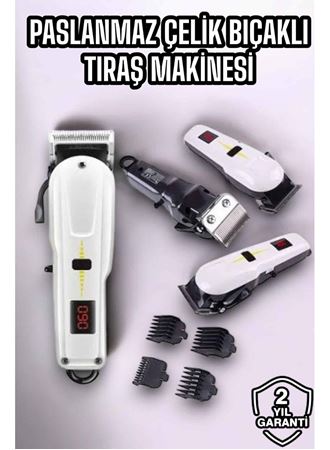 Yeni Nesil Tıraş Makinesi Uzun Şarjlı Paslanmaz Çelik Bıçaklı