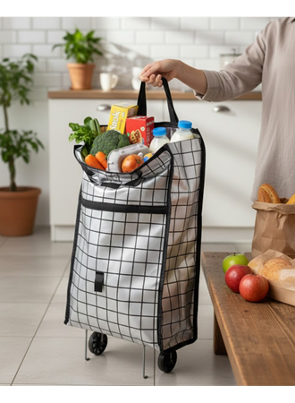 Sağlam Gövdeli Sessiz Tekerlekli Pazar ve Market Çantası