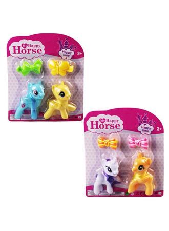 L-34-10 - PONY 2 Lİ FİGÜR SET TOKALI KARTELA