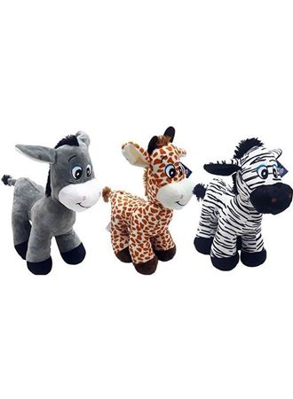 PL62896 - PELUŞ HAYVANLAR 30 CM EŞEK ZEBRA ZÜRAFA
