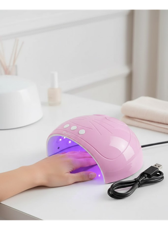 Ultraviyole Işıklı 15 Ledli 45W Oje Kurutucu Makine Pembe