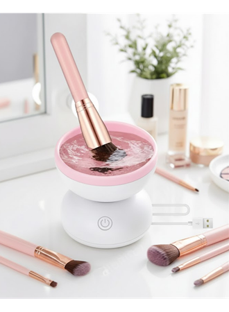 Elektrikli Makyaj Fırçası Temizleyici USB ile Çalışan Otomatik Fırça Yıkama Makinesi