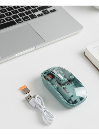 Pilli Kablosuz Mouse Bluetooth ve USB Uyumlu Sessiz Tıklama