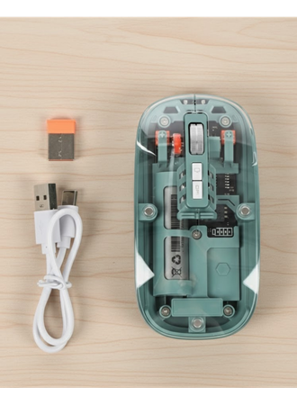 Şeffaf Tasarımlı Bluetooth Kablosuz Mouse Pilli Kullanım