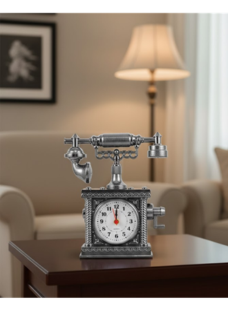Nostaljik Telefon Tasarımlı Masa Saati Yüksek Sesli Alarm