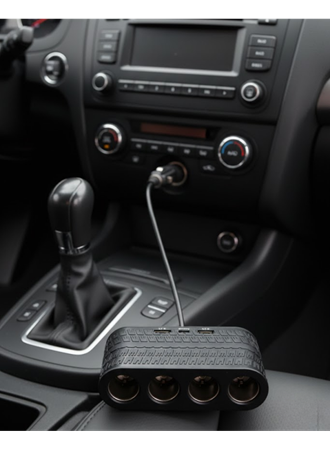 Araçlar İçin 4’lü Çakmak Çoklayıcı Type C USB ve Koruma Sistemli