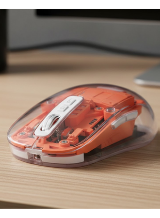 Şeffaf Kablosuz Mouse Bluetooth Bağlantılı Sessiz Tıklama