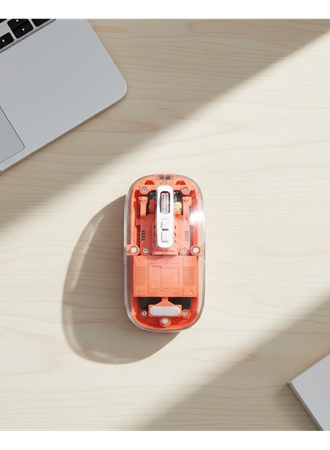 Bluetooth ve USB Destekli Kablosuz Şeffaf Mouse Sessiz Kullanım
