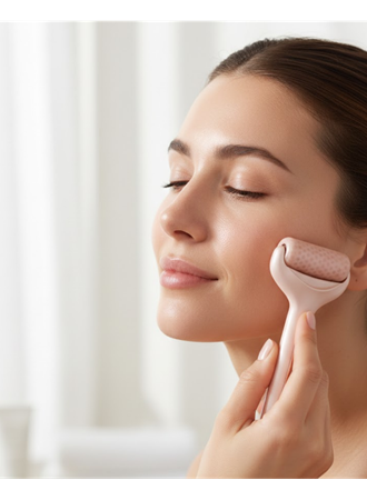 Yüz ve Göz Altı İçin Buz Silindiri Şişlik Giderici Masaj Aleti