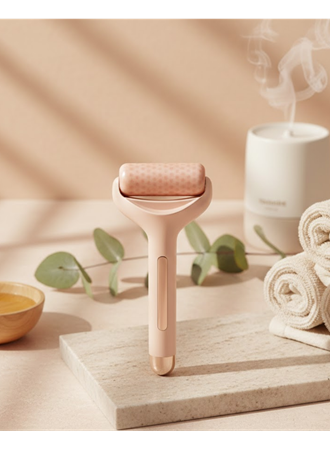 Soğuk Jel Başlıklı Buz Silindiri Yüz Masaj ve Bakım Aleti