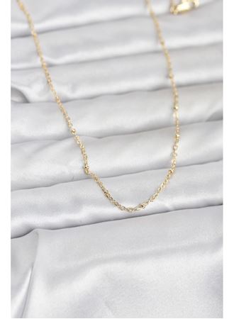 CM 14K Gold Renk Burgu Model 60 cm Kadın Kolye