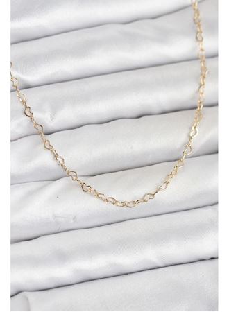 CM 14K Gold Renk Kalp Zincirli Kadın Kolye