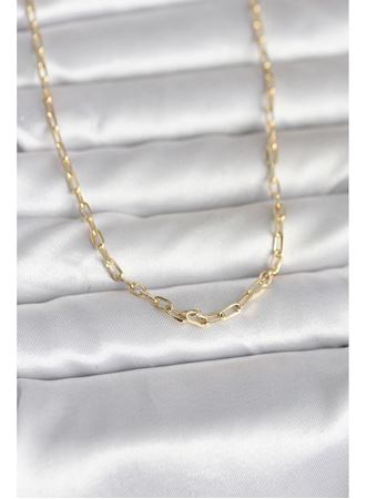 CM 14K Gold Renk Ataç Zincir Model 60 cm Kadın Kolye