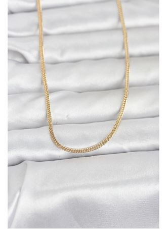 CM 14K Gold Renk Dolgun Zincir Model 60 cm Kadın Kolye