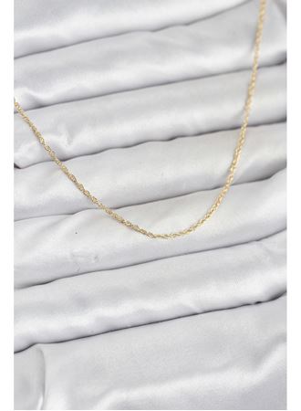 CM 14K Gold Renk Burgu Model 60 cm Kadın Kolye