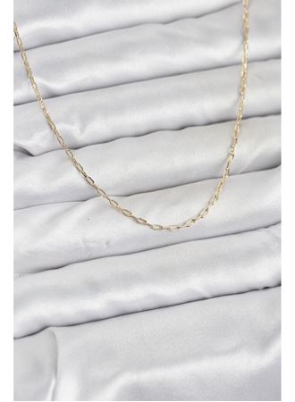 CM 14K Gold Renk Ataç Zincir Model 60 cm Kadın Kolye