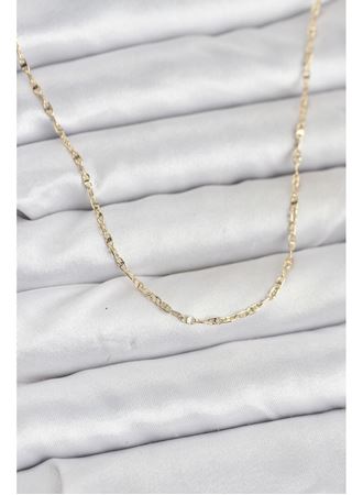 CM 14K Gold Renk Gemici Zincir Model 60 cm Kadın Kolye