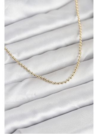 CM 14K Gold Renk Top Zincirli Model 60 cm Kadın Kolye