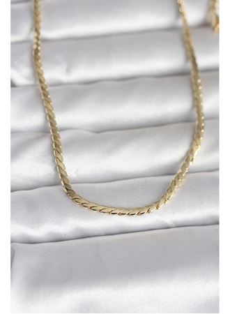 CM 14K Gold Renk Yassı Model 60 cm Kadın Kolye