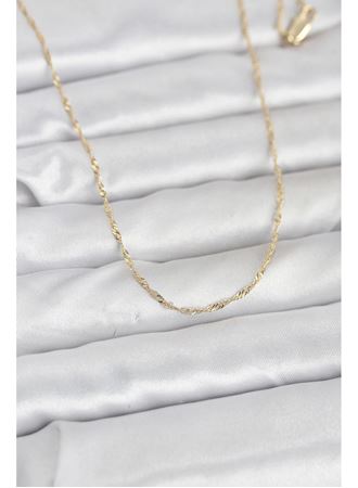 CM 14K Gold Renk Burgu Model 60 cm Kadın Kolye