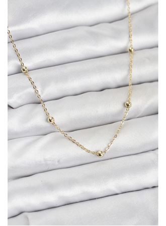 CM Gold Renk Top Zincirli Kadın Kolye