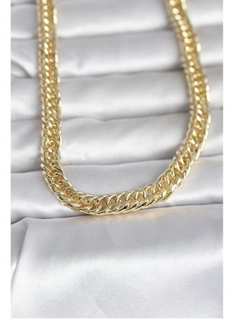 CM 14K Gold Renk Kalın Zincir Model 60 cm Kadın Kolye