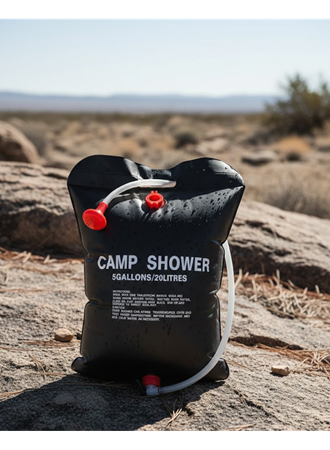 Taşınabilir Kamp Duşu Solar Isıtmalı 20 Litre Su Kapasiteli Hijyen Çözümü