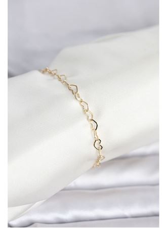 CM 14K Gold Renk Kalpli Zincir Model Kadın Bileklik
