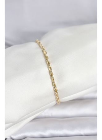 CM 14K Gold Renk Burgu Model Kadın Bileklik