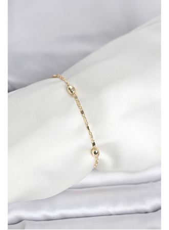 CM 14K Gold Renk Damla Topçuk Model Kadın Bileklik