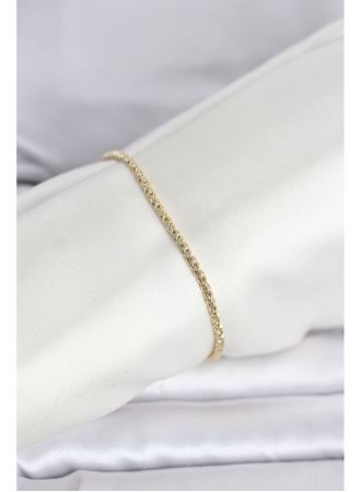 CM 14K Gold Renk Burgulu Zincir Model Kadın Bileklik