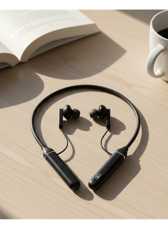 Uzun Süre Kullanımlı Kablosuz Boyun Askılı Stereo Kulaklık Güçlü Bas ve Net Ses