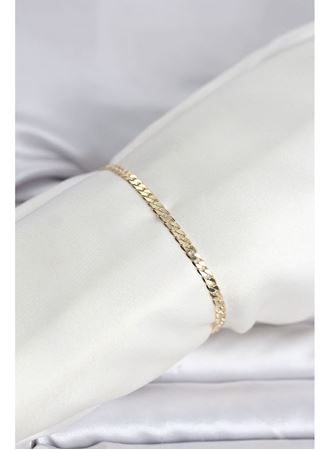 CM 14K Gold Renk Zincirli Model Kadın Bileklik