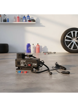 250 PSI Oto Hava Kompresörü - 220V ve 12V Uyumlu Yol Yardım Lastik Şişirme Pompası (