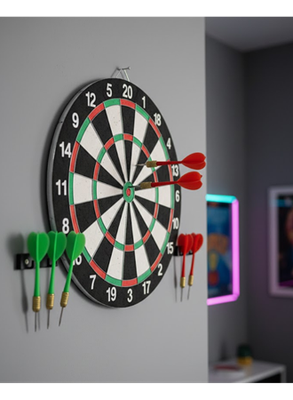 Şık Tasarımlı Dart Tahtası 12 İnç Dayanıklı Ahşap Gövde