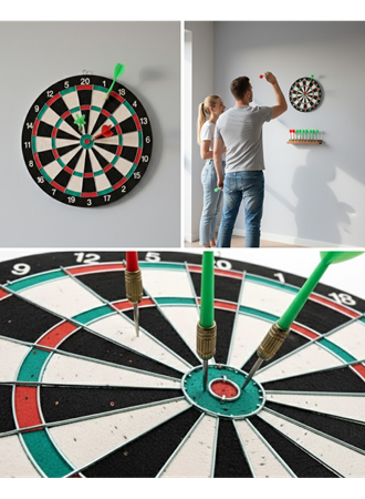 17 İnç Dart Tahtası 4 Metal Dart Oku