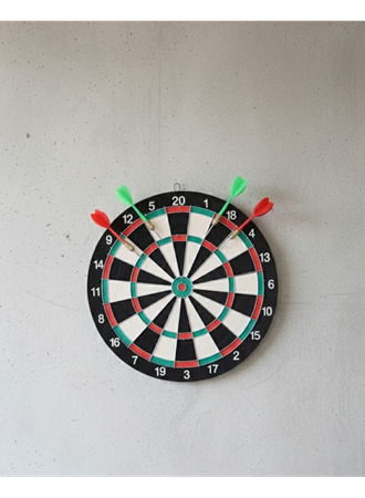 17 İnç Profesyonel Dart Tahtası Dayanıklı Yapı ve 4 Metal Dart Oku