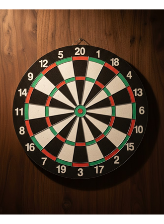 15 İnç Dart Tahtası Seti Dayanıklı Yapı 4 Metal Dart Oku