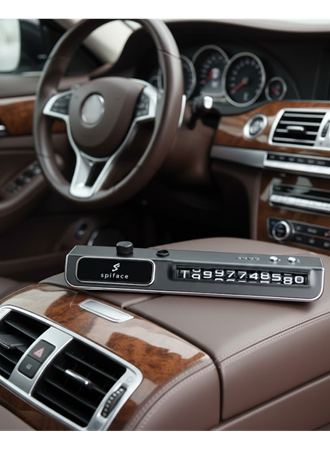 Araç İçi LED Park Telefon Numarası Göstergesi Ön Cam Uyumlu 2 Koku Hediyeli