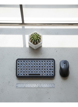 RGB Işıklı Kablosuz Mini Klavye 10 mm İnce Gövde