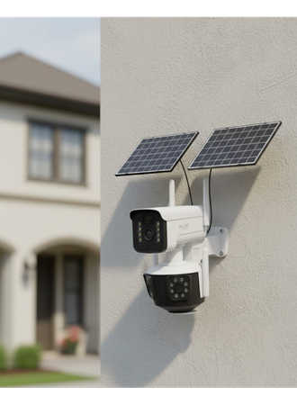 Güneş Enerjili 4G IP Kamera Dış Mekan Uyumlu Hareket Algılamalı
