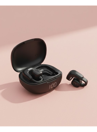 Açık Tasarım Kablosuz Bluetooth Spor Kulaklık LED Ekranlı