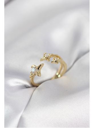 Minimal Kutup Yıldızı Model Gold Renk Kadın Yüzük