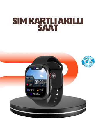Telefon Bağımsız SIM Kartlı Akıllı Saat Nabız Ölçerli
